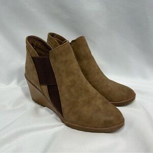 Vintage 93 | Heeled Wedge Ankle Booties Brown Women's Size 9